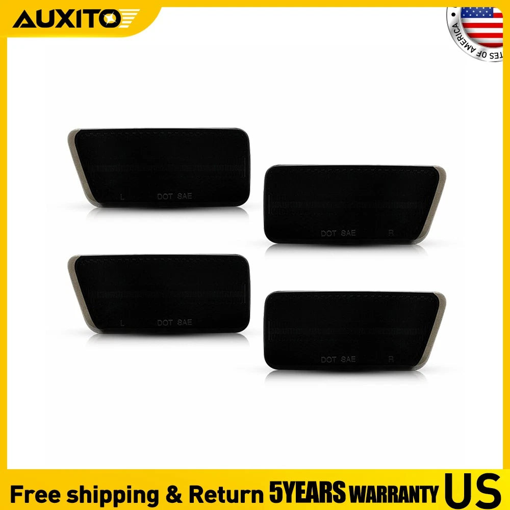 White LED Smoked Front & Rear Side Marker Lights for Ford Bronco Sport (2021–2023)