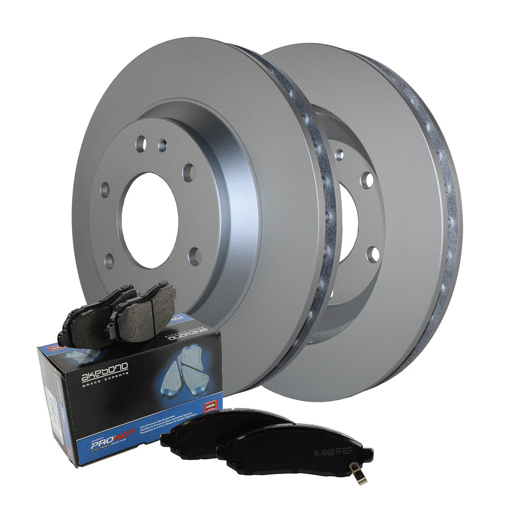 Front Brake Kit with 305mm Disc Rotors & Akebono Ceramic Pads for Buick Chevy GMC Isuzu