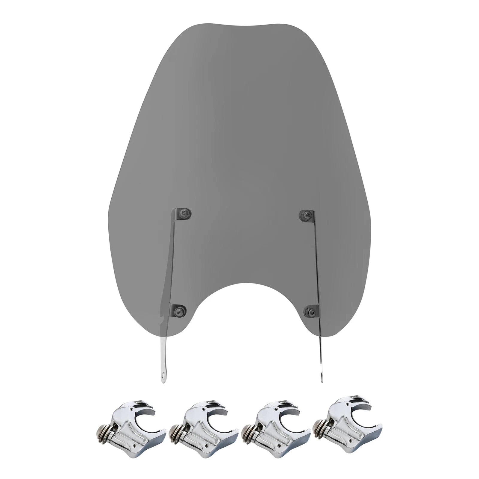 Smoke Windshield & 39mm Clamps for Harley Sportster XL 883 XL1200 (1988–2022)