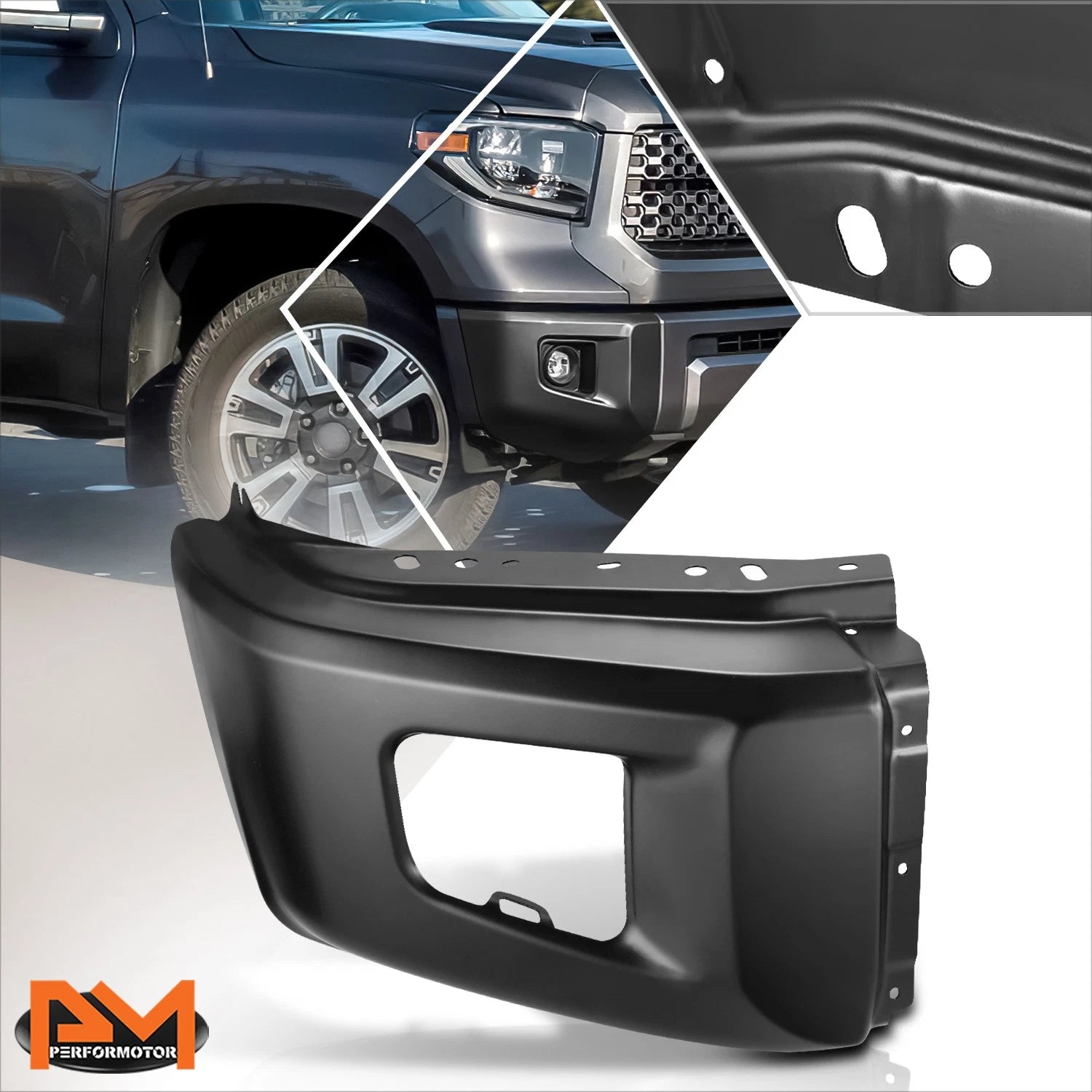 Front Right Bumper End Cap for Toyota Tundra (2014–2021) Matte Black