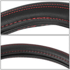 Steering Wheel Cover Red 15" for Universal Fit (Matte Grain Leather)