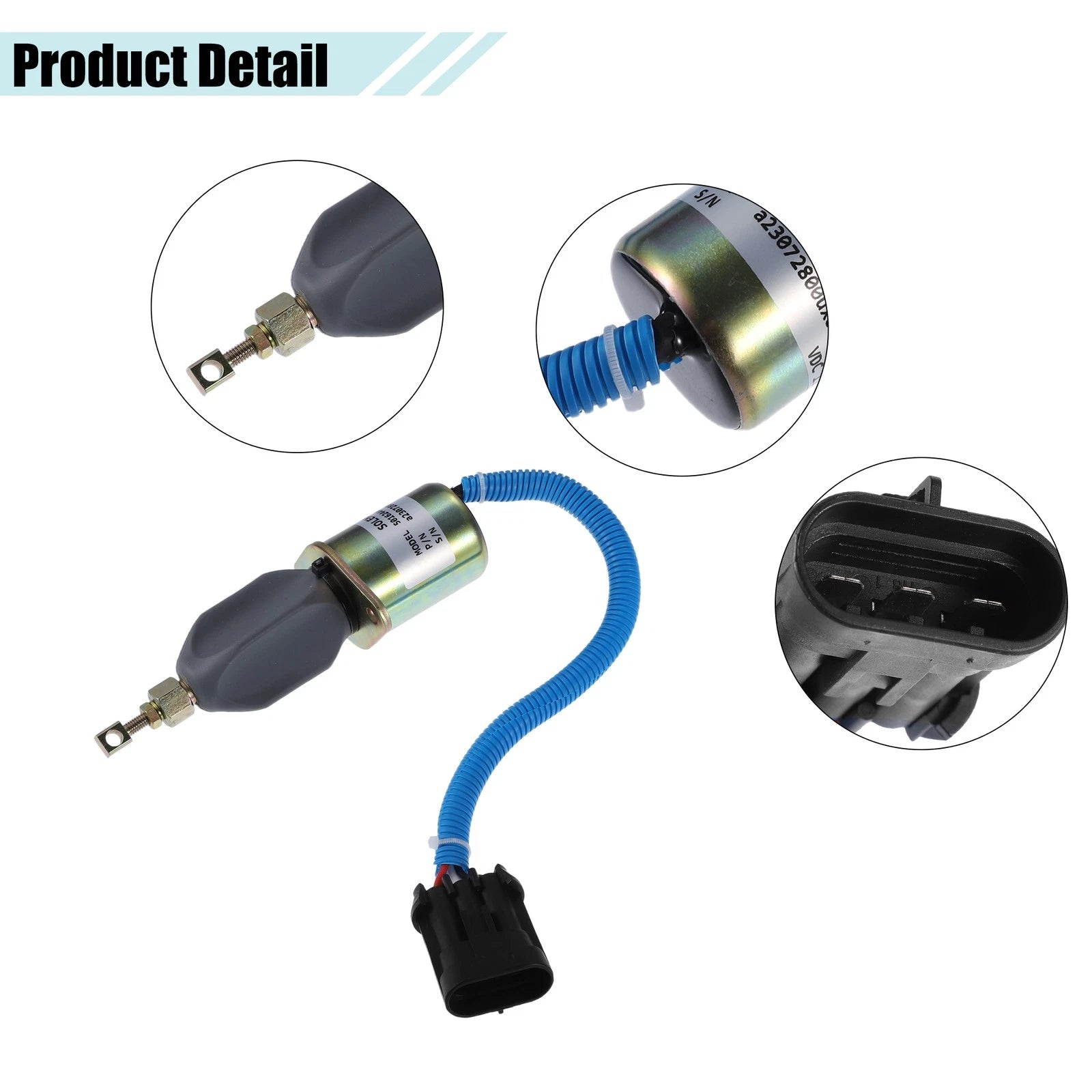 Set of 1 Fuel Shut Off Solenoid Valve for Dodge Ram 2500 (No. 5016244AA)