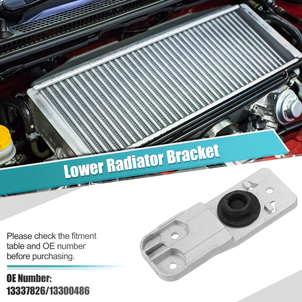 Set of 2 Lower Radiator Brackets with Rubber Cushion for Chevrolet