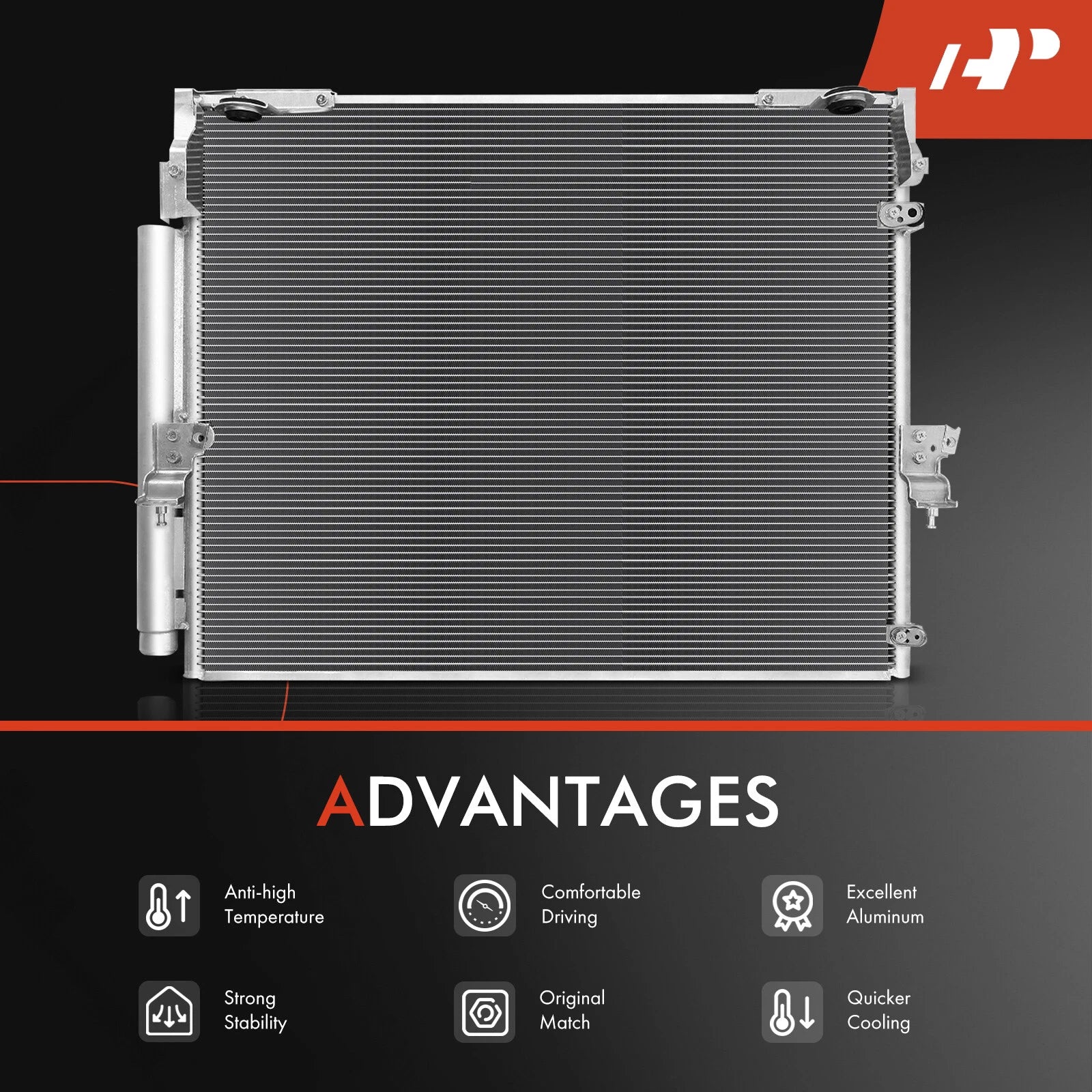 A/C Condenser with Receiver Drier and Bracket for Lexus LX570 (2016-2019)