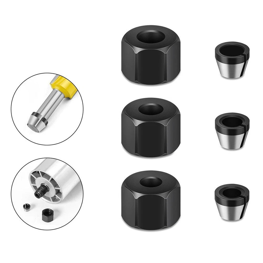 Trimmer Collet Chuck Kit for Woodworking and Engraving