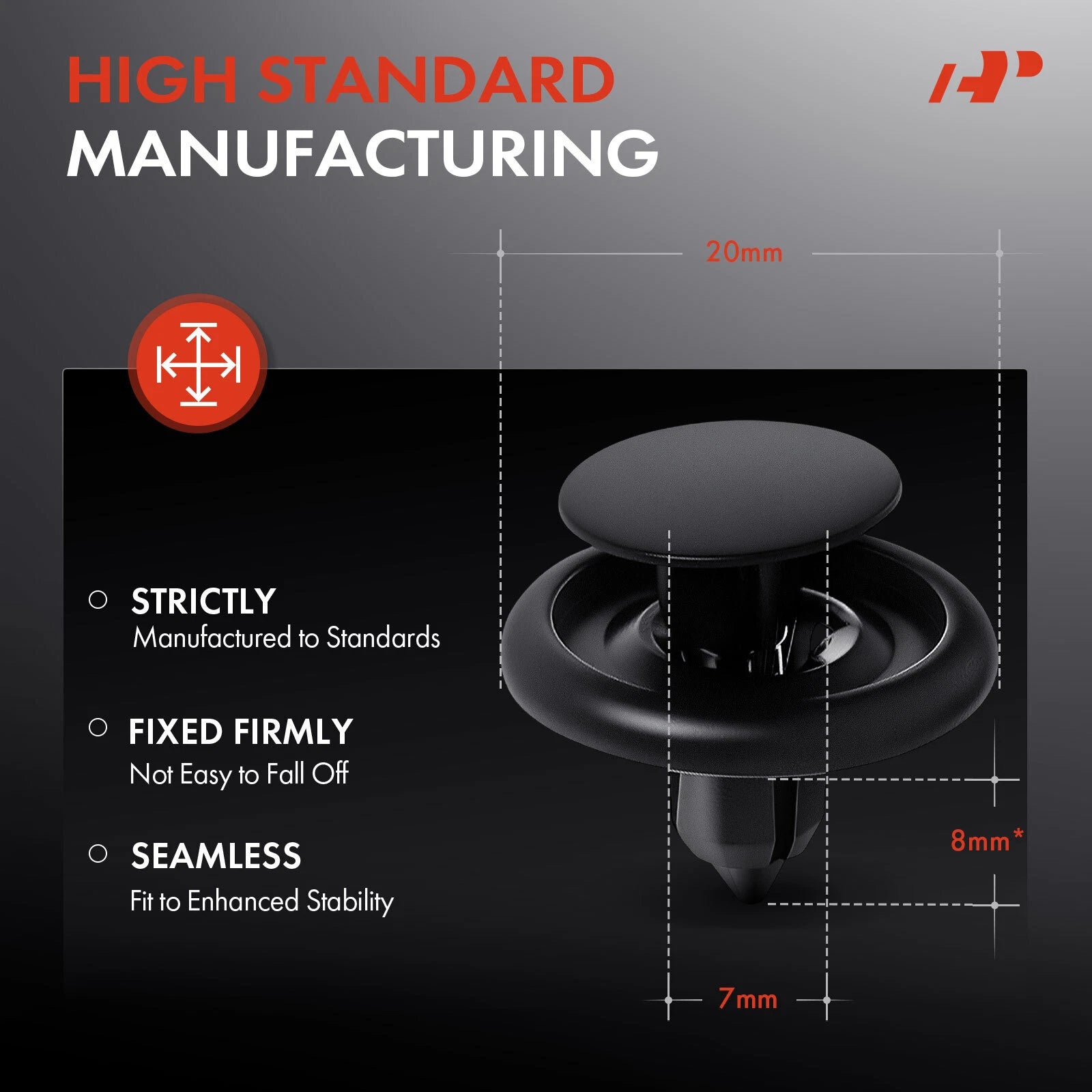 7 mm Nylon Fender Liner Clips for Toyota (2010–2024)