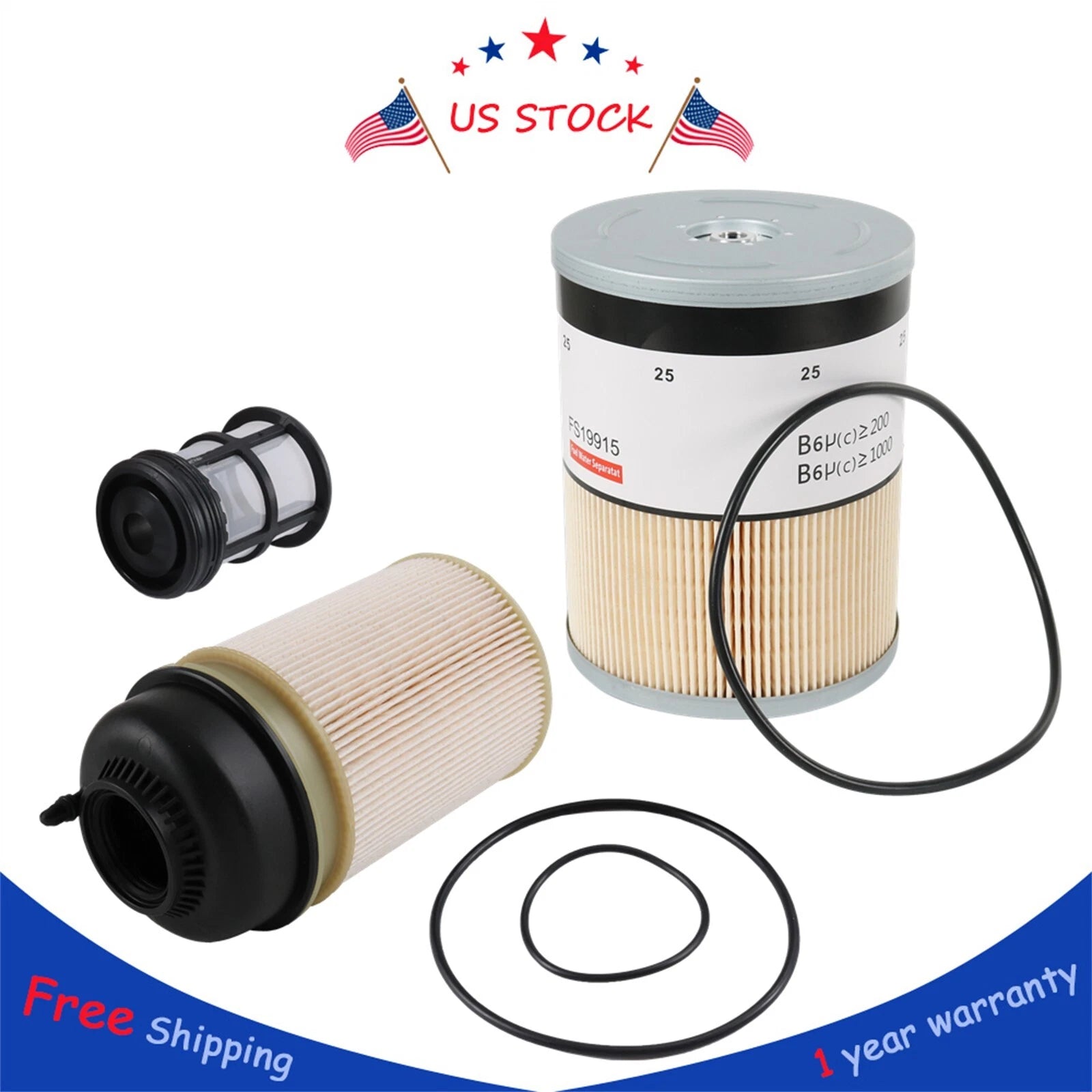 Fuel Filter with Water Separator Kit for Freightliner DD15 (2010–2023)