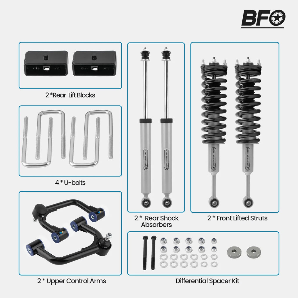 Lift Shock Kit with Control Arms for Toyota Tacoma 4WD (2005–2023)