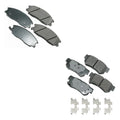 Set of 4 Akebono ProACT Ceramic Disc Brake Pads for Amanti Santa Fe XG350 (2004–2009)