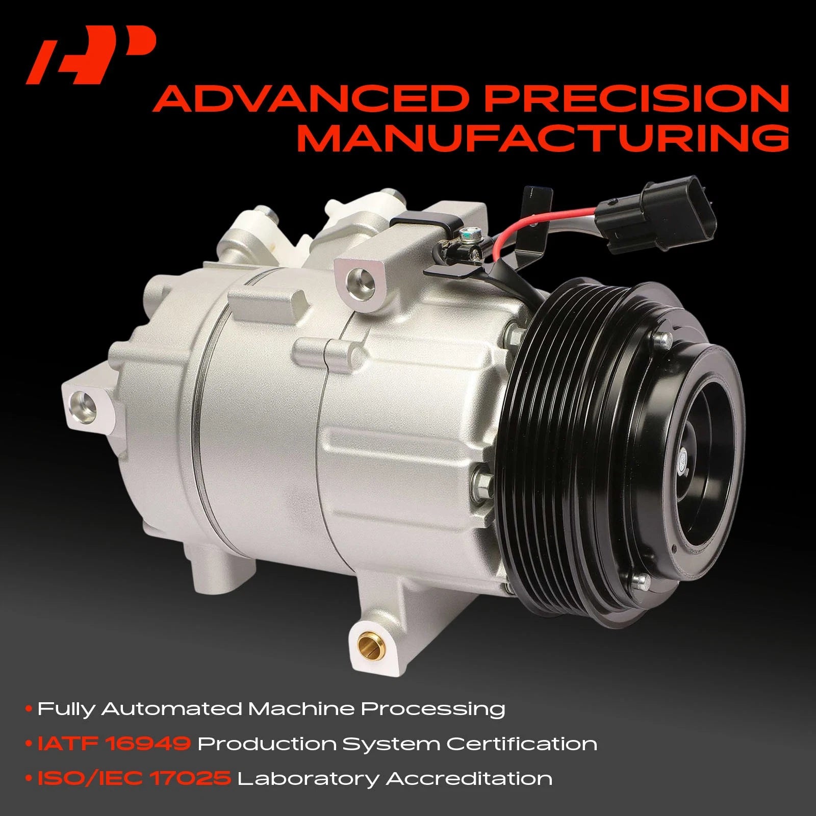 A/C Compressor with Clutch for Hyundai Accent (2020–2022) Kia Rio (2020–2023)