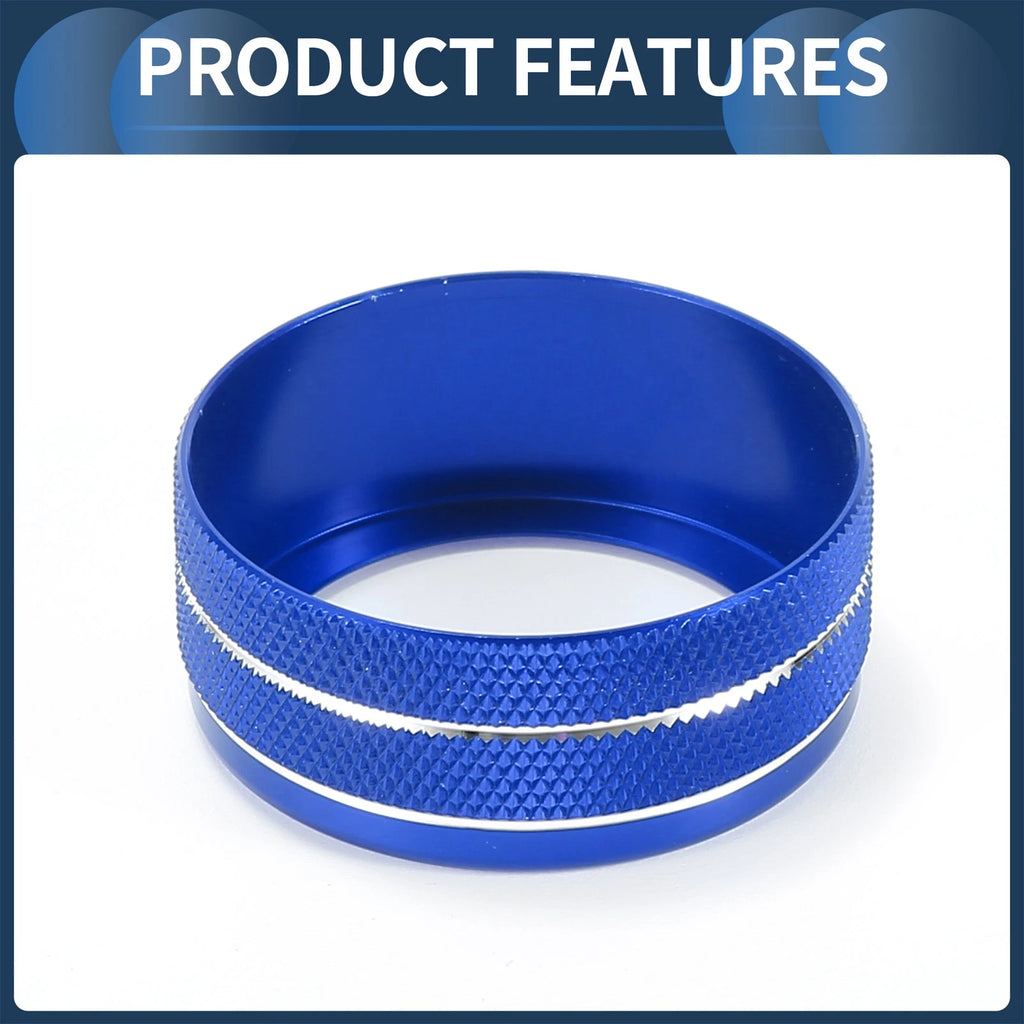 Set of 3 AC Media Volume Switch Knob Cover Rings for Honda CR-V (2023–2024) Blue