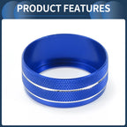 Set of 3 AC Media Volume Switch Knob Cover Rings for Honda CR-V (2023–2024) Blue
