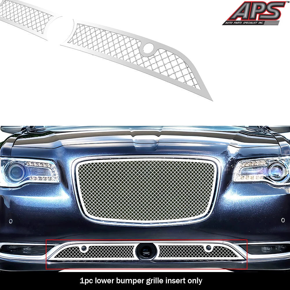 Stainless Chrome Mesh Grille for Chrysler 300C/S (2015-2023)