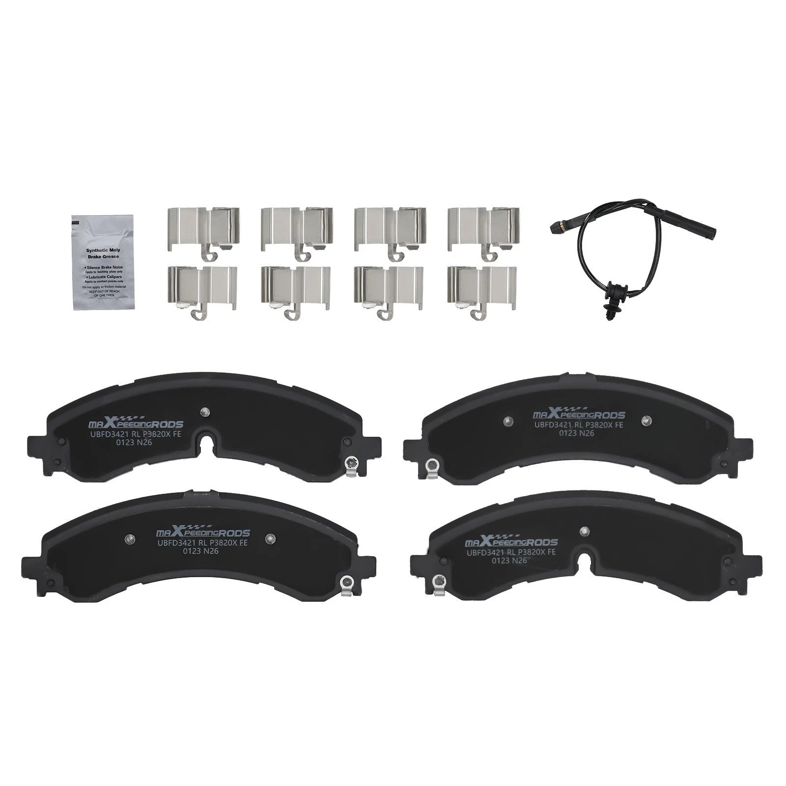 4x Front Brake Pads Kit for GMC Sierra, Chevrolet Silverado 2500/3500 HD (2020–2024)