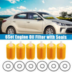 Set of 6 Engine Oil Filters 04152-38020 04152-51010 04152-YZZA4 for Toyota Tundra (2000–2023)