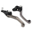 2X CNC Pivot Brake Clutch Levers for Honda XR250 XR400 (1995–2007) Aluminum Grey