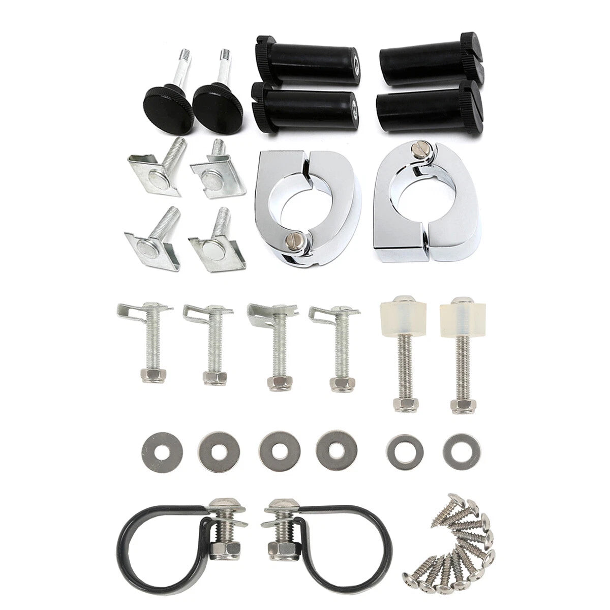 Lower Vented Fairing Mounting Hardware Clamps Kit for Harley Street Glide (1983–2013)