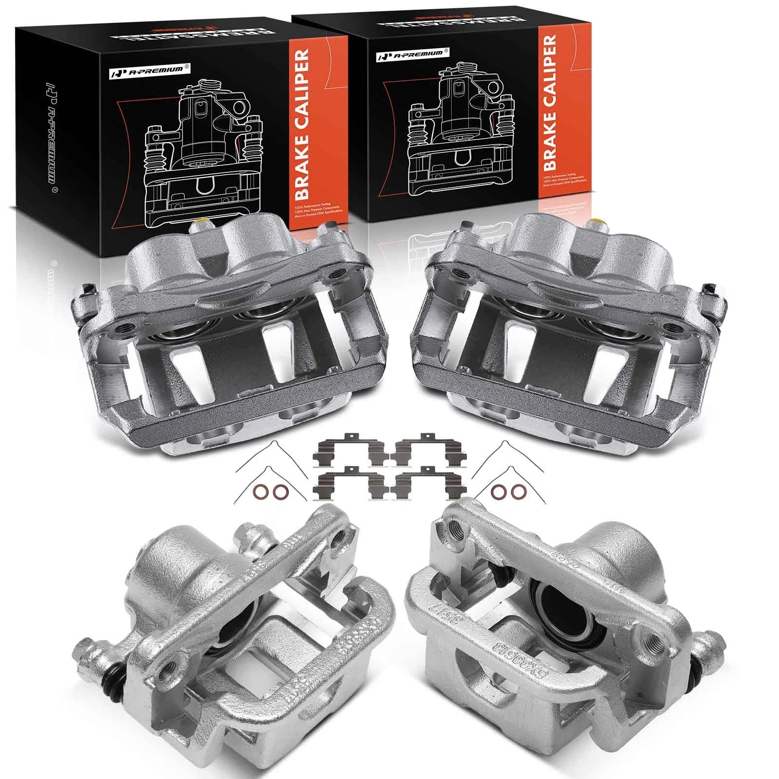 Set of 4 Brake Calipers with Bracket for Nissan Quest (2004–2009)