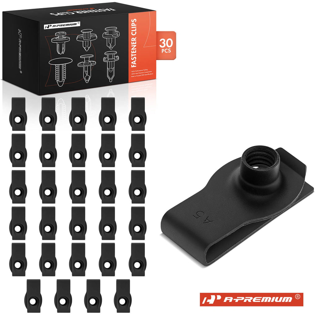 30Pcs U-Nut Retainer Clips for Ford (Year Range)