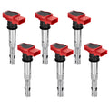 6PC Ignition Coils Upgrade for 2017–2018 Audi A8 Quattro V6 3.0L Supercharged