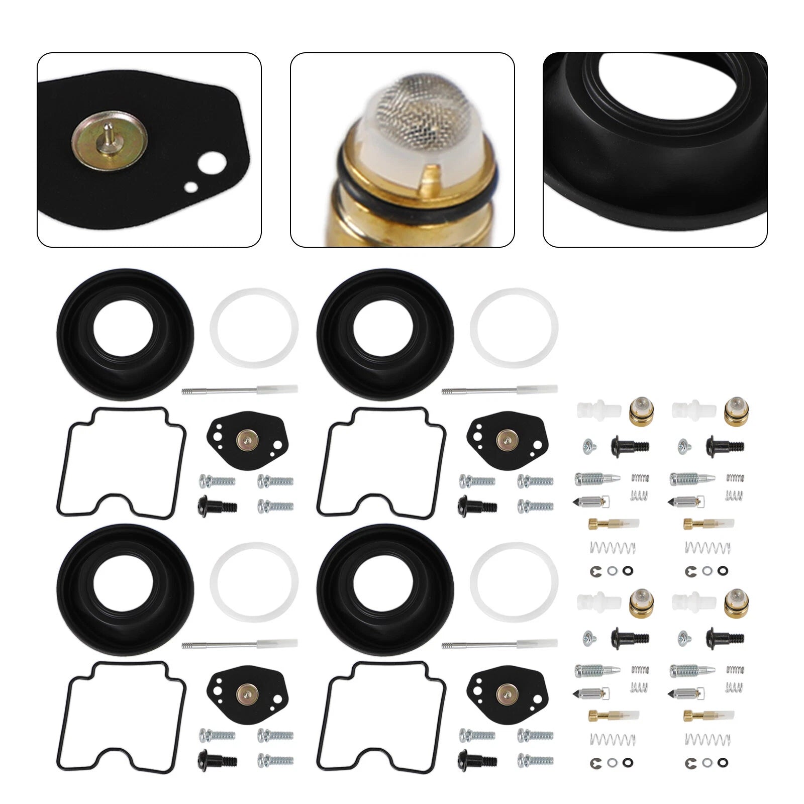 4X Carburetor Rebuild Repair Kit for Suzuki DRZ400 (2000–2023)