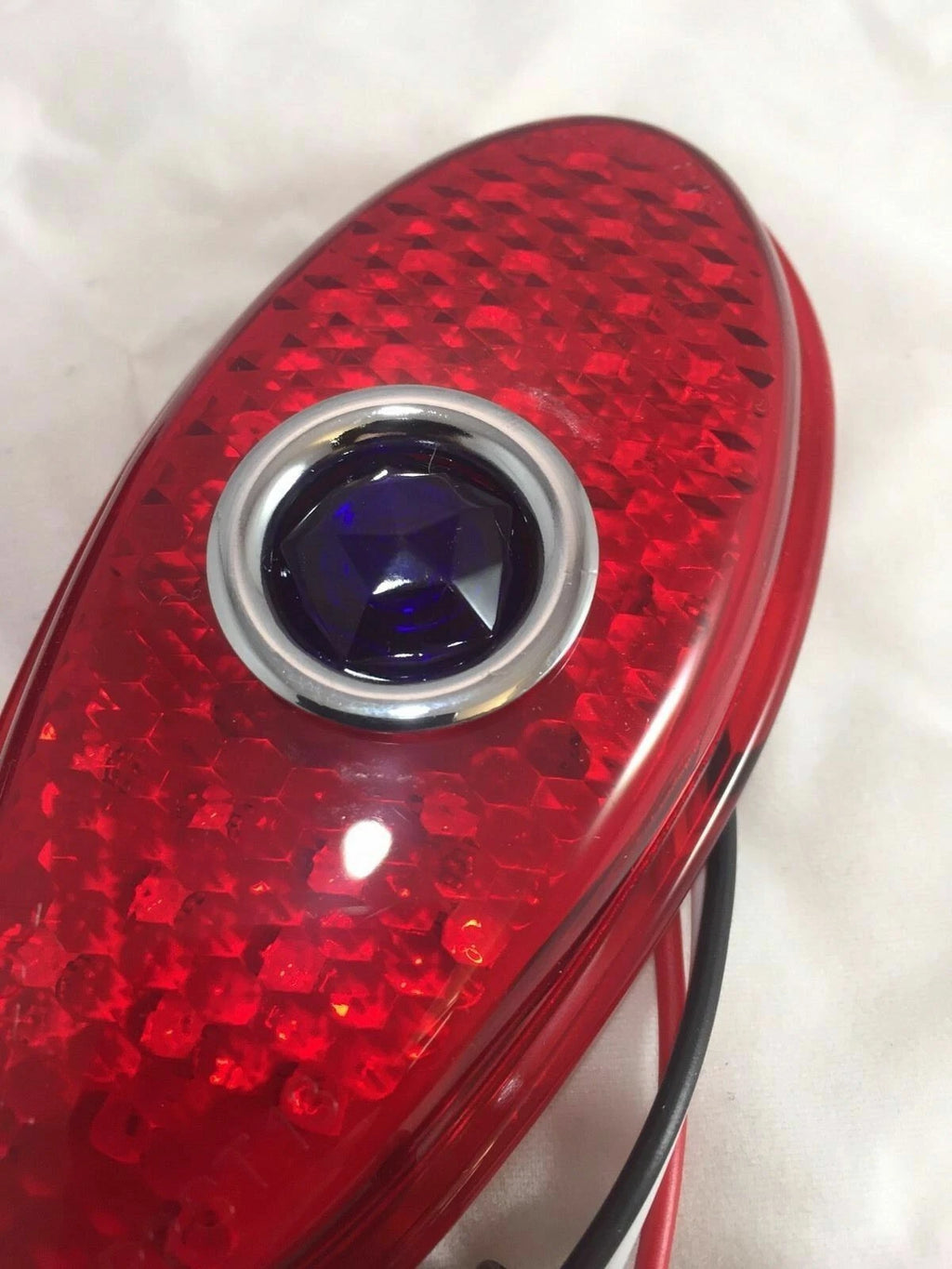 LED Tail Light Inserts Pair Blue Dot Tear Drop Lens for Ford (1938–1939)