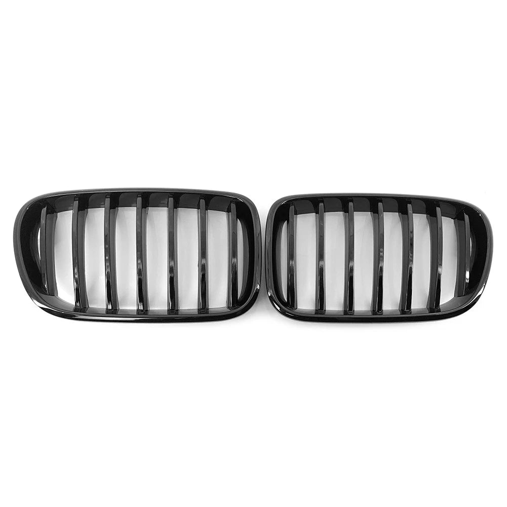 2X Front Radiator Kidney Grille Gloss Black for BMW X3 F25 (2011–2013) 51117237422