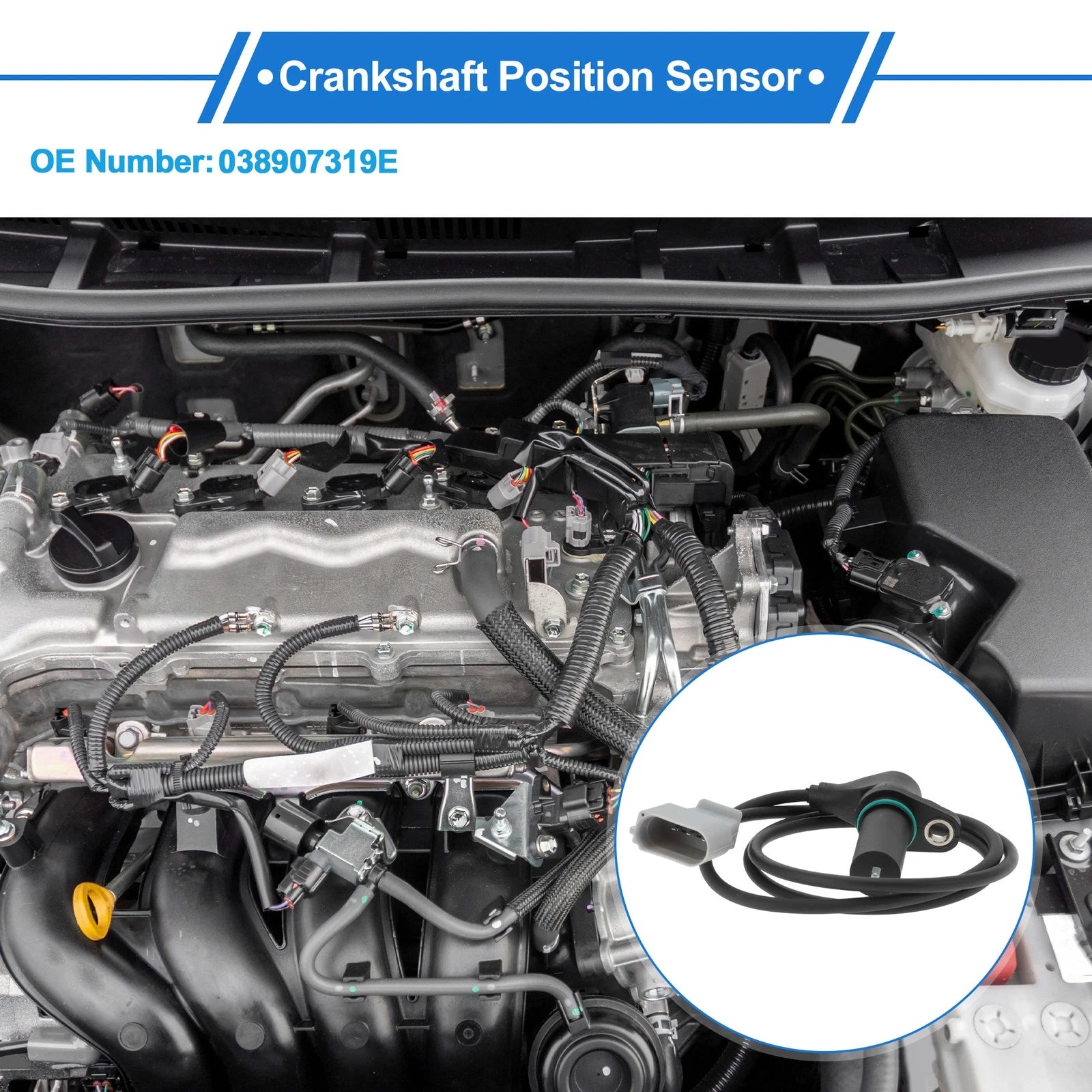 Crankshaft Position Sensor for Audi A4 B7 2.0TDI (2004–2008) No. 038907319E