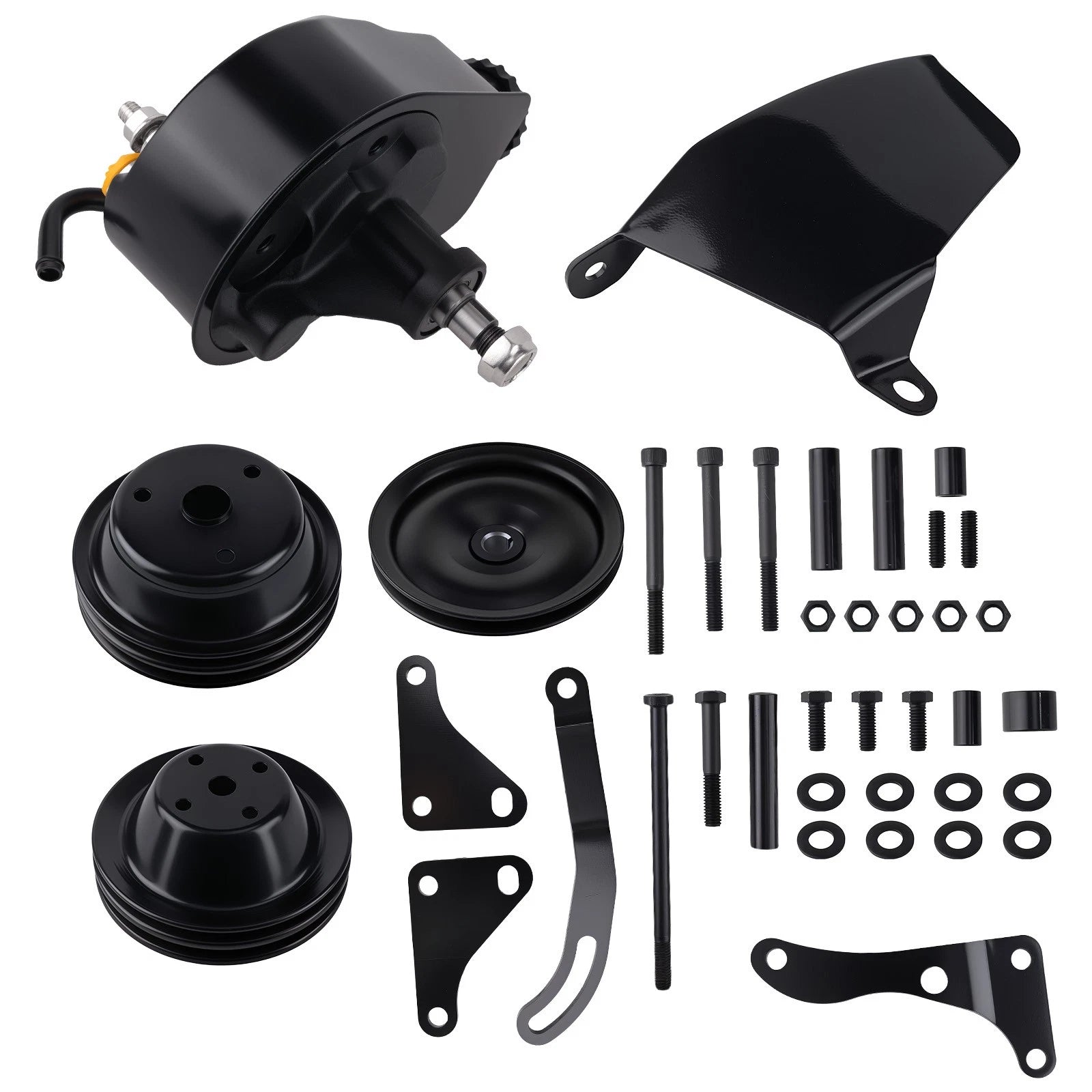 Power Steering Pump & Bracket for SBC 1958–1986 Long Water Pump