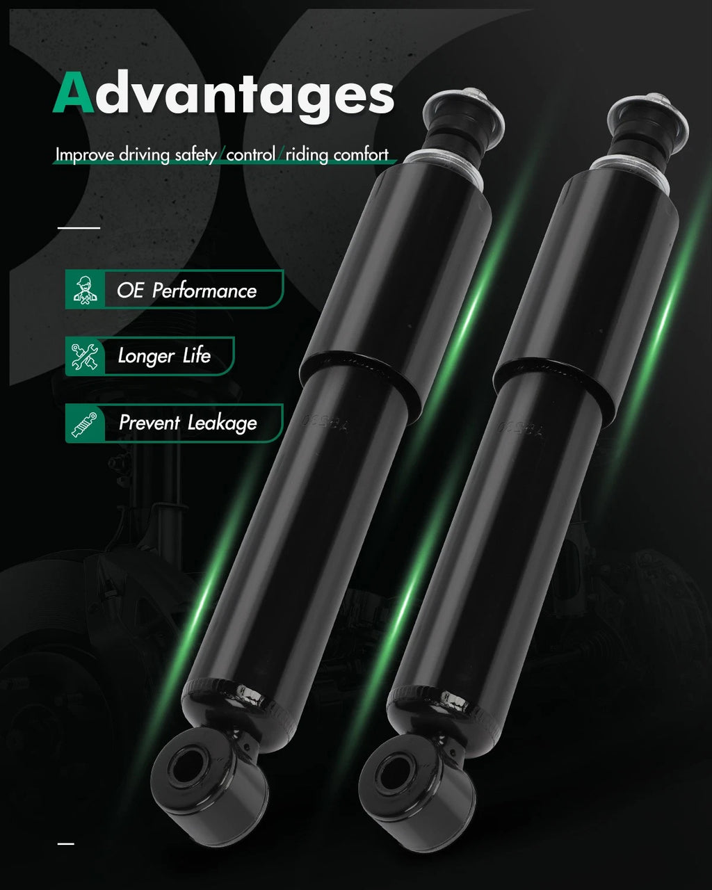 Set of 2 Front Shocks Struts for Nissan Xterra Frontier (2002–2004)