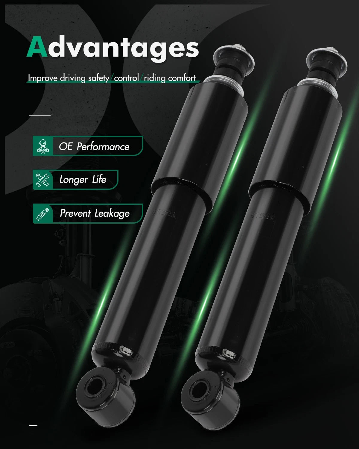 Set of 2 Front Shocks Struts for Nissan Xterra Frontier (2002–2004)