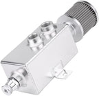 1L Aluminum Oil Catch Can Tank with Breather Baffled Filter Drain Tap