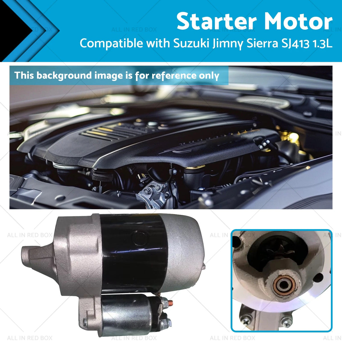 Starter Motor for Suzuki Sierra Jimny G13A SN413 1.3L (1985–2008)