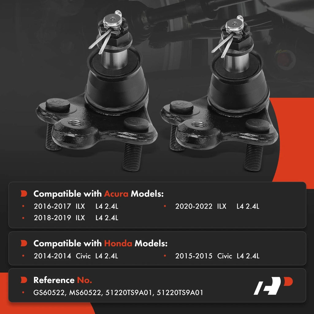 2X Front Lower Ball Joint for Honda Civic (2014–2015) Acura ILX (2016–2019)