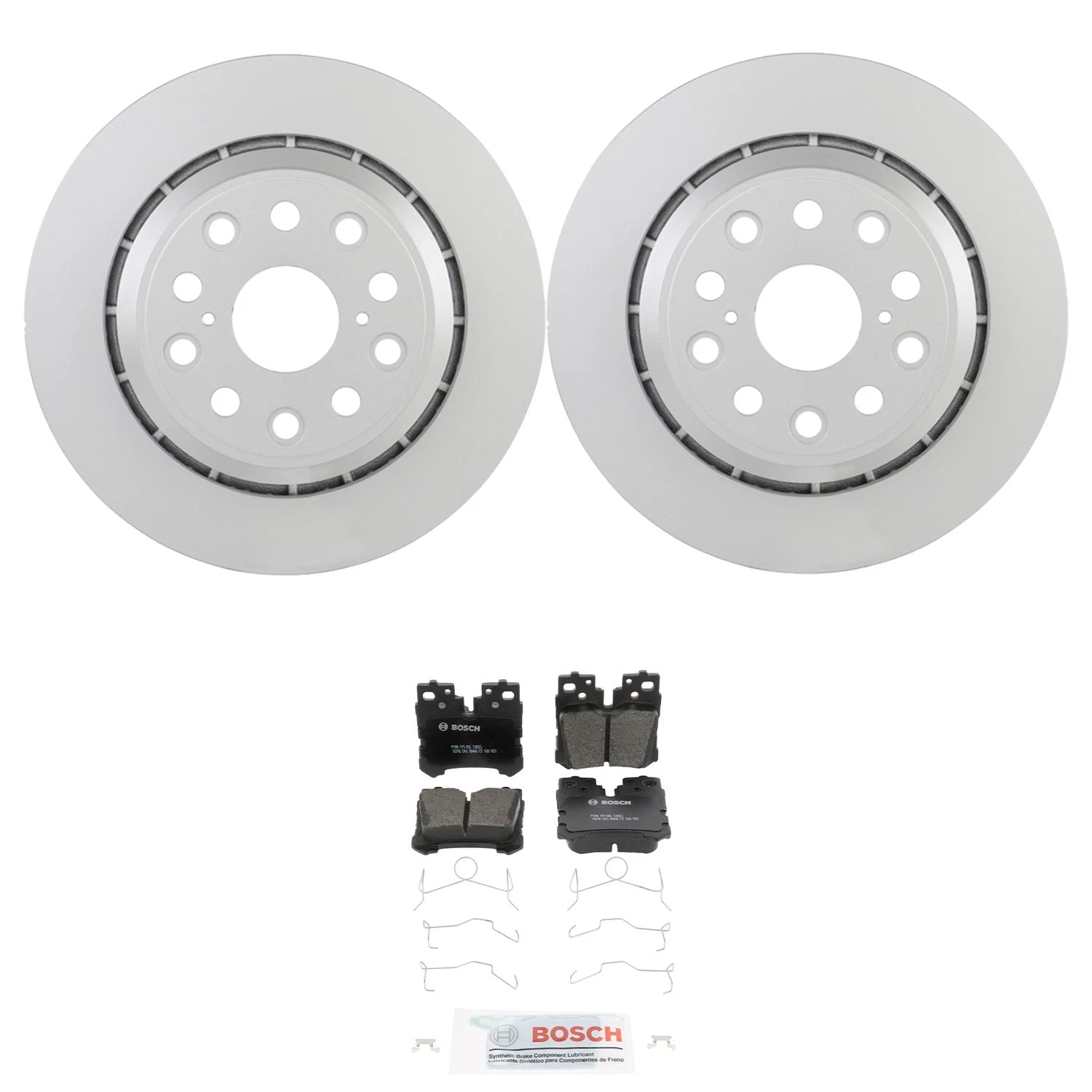 Bosch QuietCast Rear Rotors & Ceramic Brake Pads for Lexus LS460 (2007–2012)