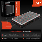 2X Activated Carbon Cabin Air Filter for Ford Escape (2001-2006)