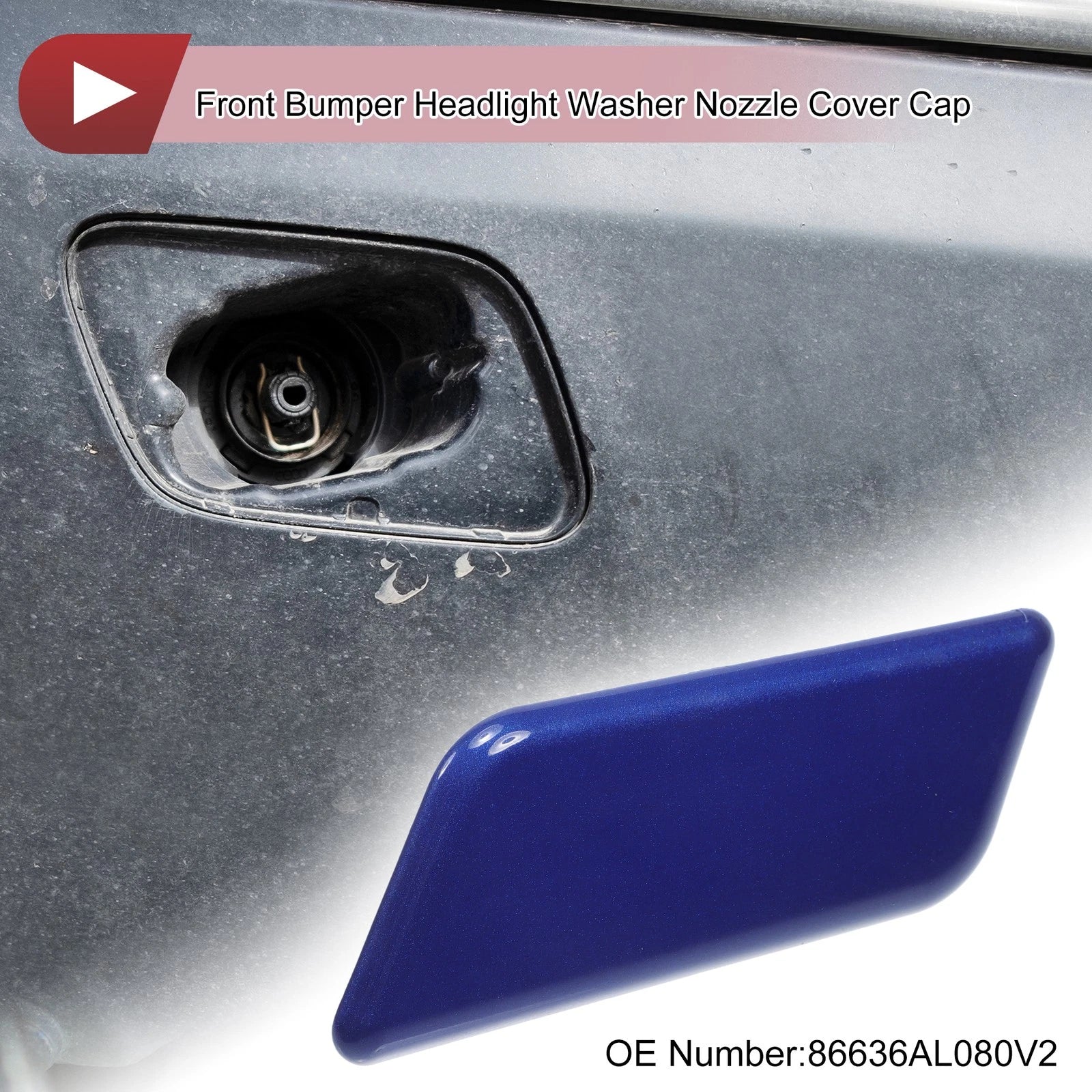Front Left Washer Nozzle Cover Cap for Subaru Outback (2015–2017) Blue