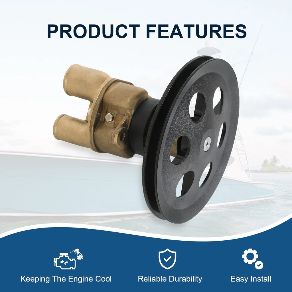 Water Sea Pump for OMC Volvo Penta (6.5" Pulley)