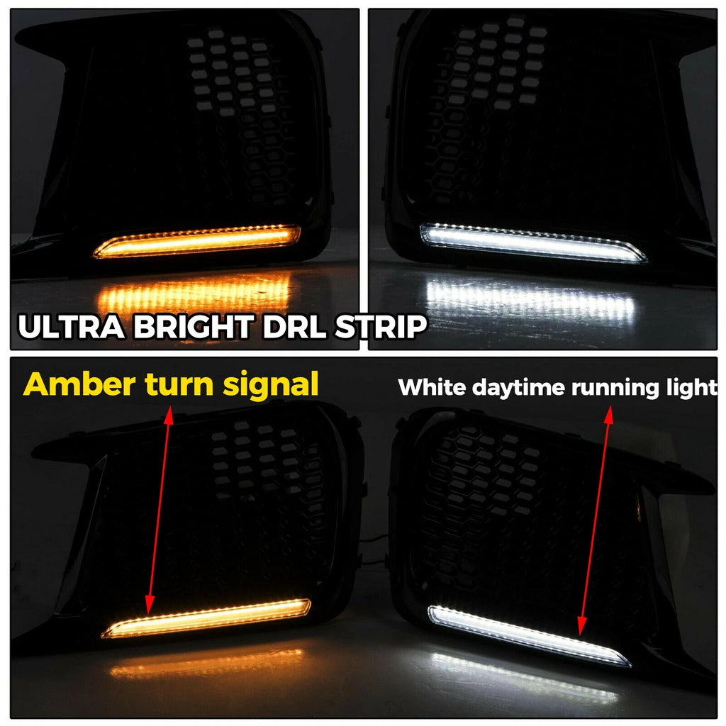 Fog Light Bezels with White/Amber LED DRL for Subaru WRX STI (2018–2023)