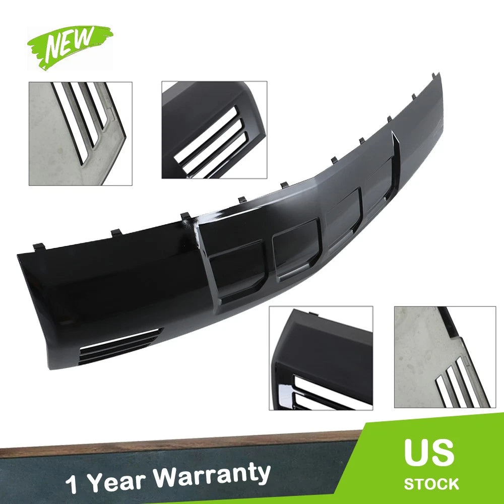 Gloss Black Front Bumper Lower Skid Plate for Chevrolet Silverado 1500 (2022–2024)
