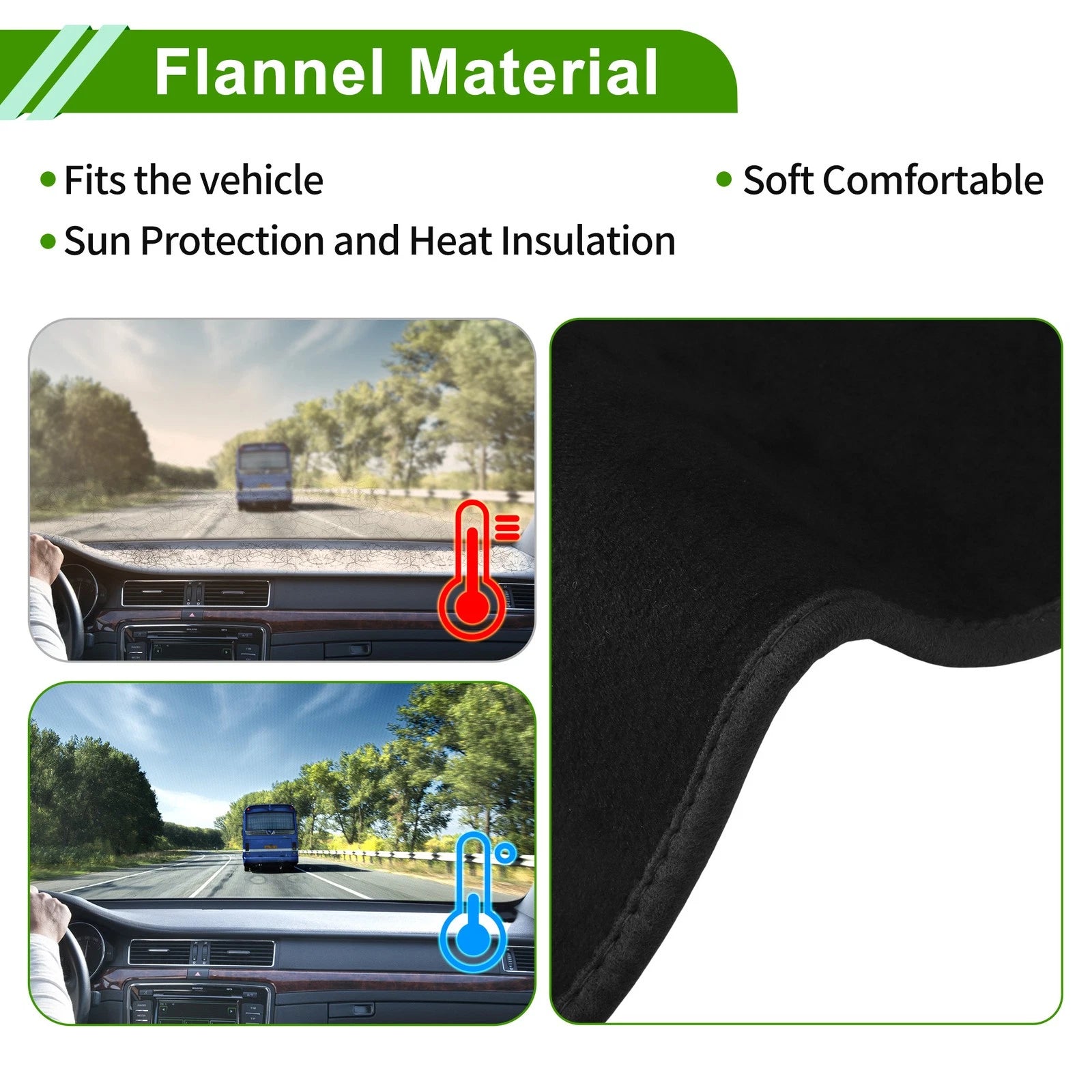 Dashboard Cover for Suzuki Alto (2019–2022) Black Flannel 1 Pc