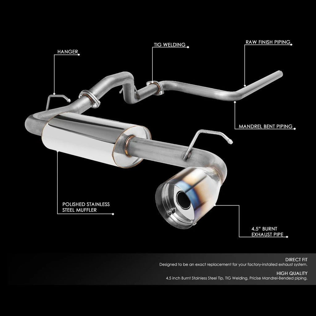 Catback Exhaust System for Dodge Neon (2000–2005) - 2.5" with 4.75" Tip