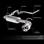 Catback Exhaust System for Dodge Neon (2000–2005) - 2.5" with 4.75" Tip