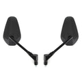 Set of 2 Black Rearview Side Mirrors M10 10mm for Motorcycle Cruiser Chopper