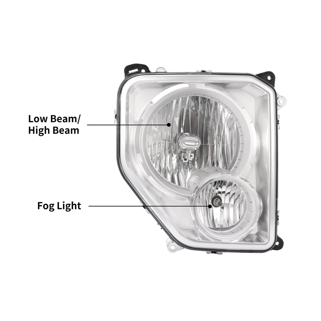 Headlight Assembly Right Side w/Fog Light for Jeep Liberty (2008–2012) #CH2503234