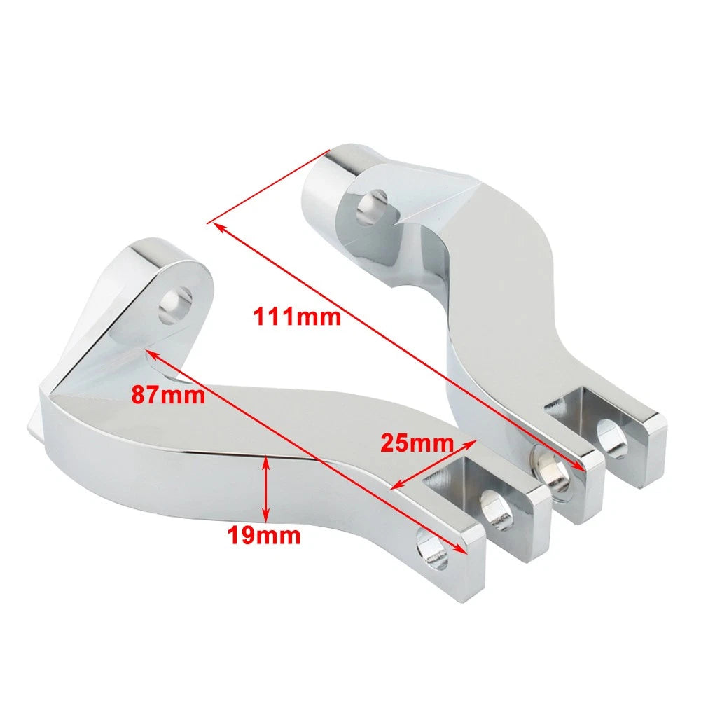 Passenger Rear Foot Peg Mount Bracket for Harley Davidson Touring (1993–2023) Chrome