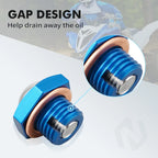 Aluminum Reducer Oil Drain Plug for Yamaha Raptor 700R YFM700R (2009–2026)