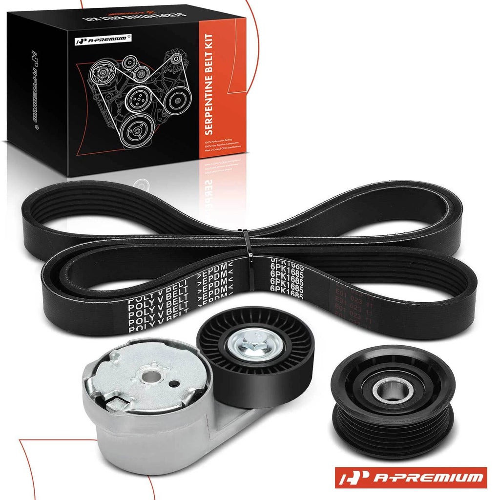 3X Serpentine Belt Drive Component Kit for Jeep Grand Cherokee (2016–2022)