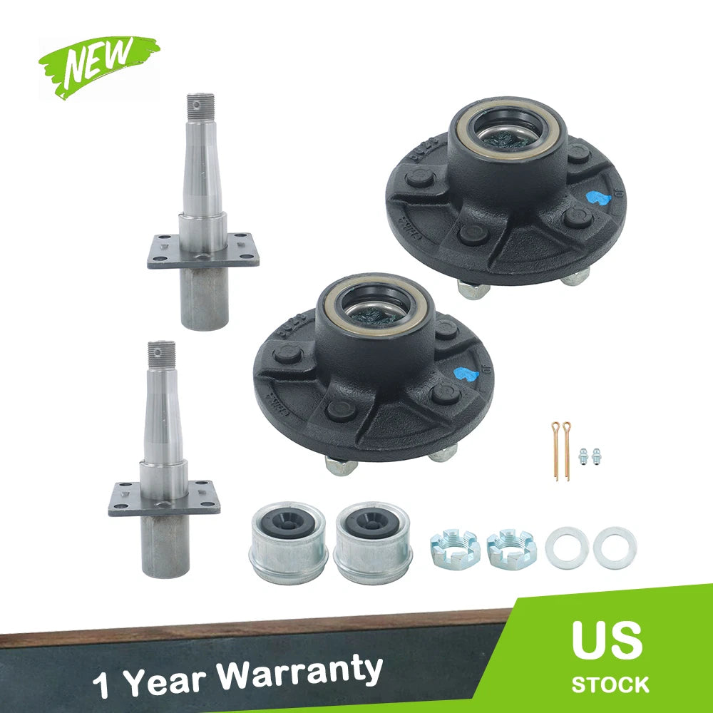 Set of 2 Trailer Hub Kits for 5 x 4.5" Wheels (Fits Various Models)