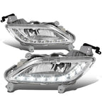 Pair LED DRL Strip Fog Light Lamps for Veloster (2012–2017)